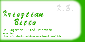 krisztian bitto business card